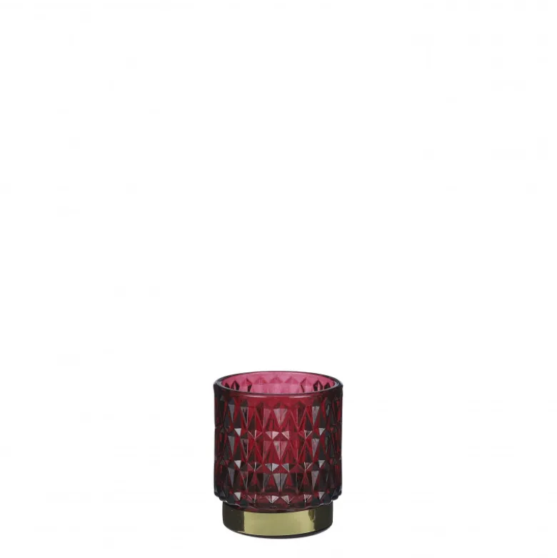 Porte bougie ø7-H8 rouge foncé - EDELMAN