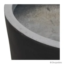 Pot conique en fibre gris anthracite - 51 cm - DESJARDINS