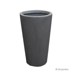 Pot conique en fibre gris anthracite - 61 cm - DESJARDINS