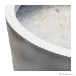 Pot conique en fibre gris clair - 51 cm - DESJARDINS