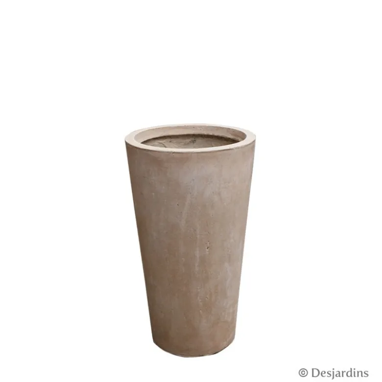 Pot conique en fibre sable - 41 cm - DESJARDINS