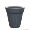 Pot rond en fibre gris anthracite - 31 cm - DESJARDINS
