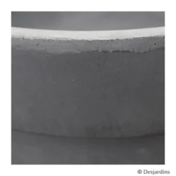 Pot rond en fibre gris anthracite - 40 cm - DESJARDINS