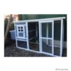 Poulailler en bois 195 x 67 x 103 cm gris/blanc - DESJARDINS