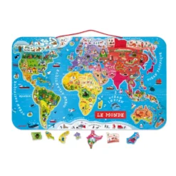 Puzzle monde magnétique version française - JANOD