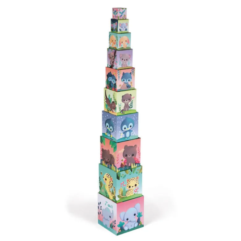 Pyramide carrée les animaux tous mignons - JANOD