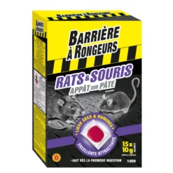 Rats&souris appât pâtée 150g - BARRIERE A RONGEURS