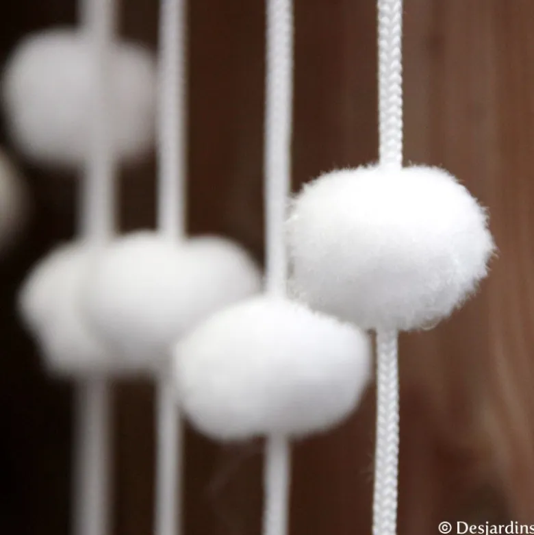 Rideau de flocons de neige 90x2m blanc - DECORIS