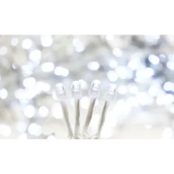 Rideau LED effet digital 5m blanc pur - BLACHERE
