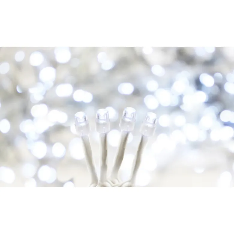 Rideau LED effet digital 5m blanc pur - BLACHERE