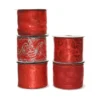 Ruban laitonné 6.3x270cm rouge - DECORIS