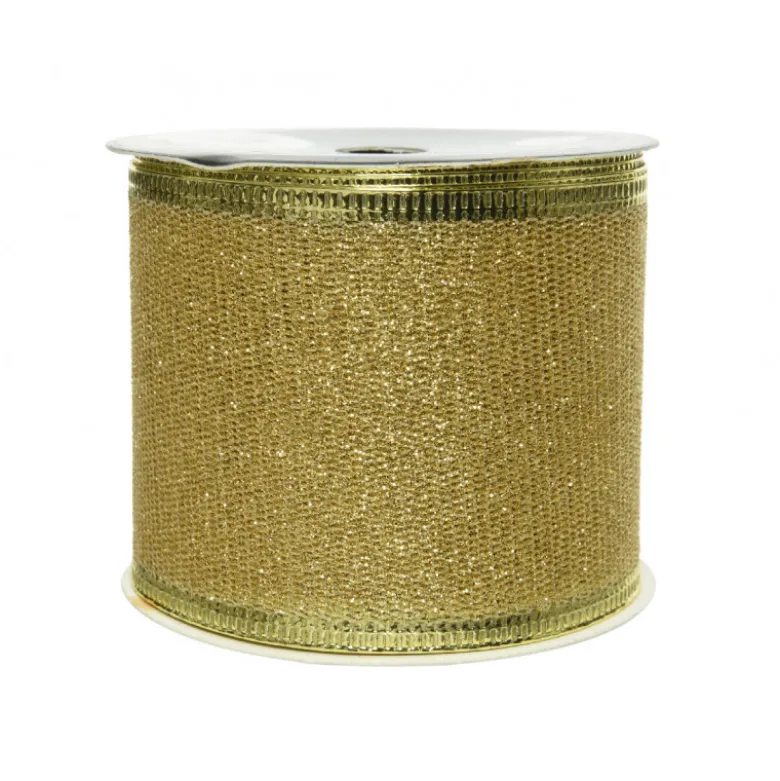 Ruban paillettes 270x6.3cm or clair - DECORIS