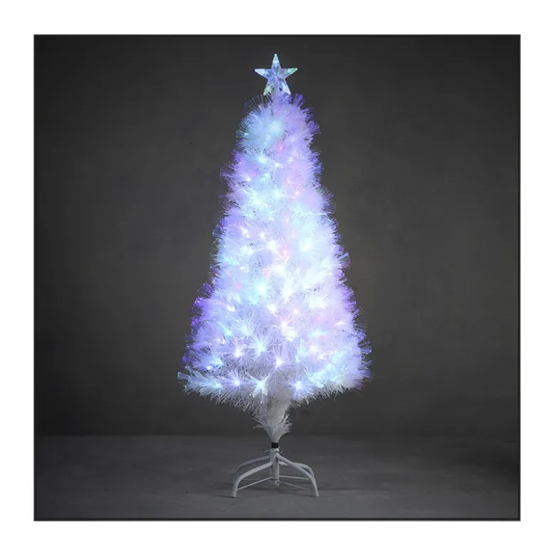 Sapin fibre optique blc Greenville multico.150cm - LUCA LIGHTING