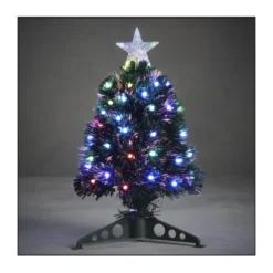 SAPIN FIBRE OPTIQUE VERT ABBEY MULTICOL. 45CM - LUCA LIGHTING