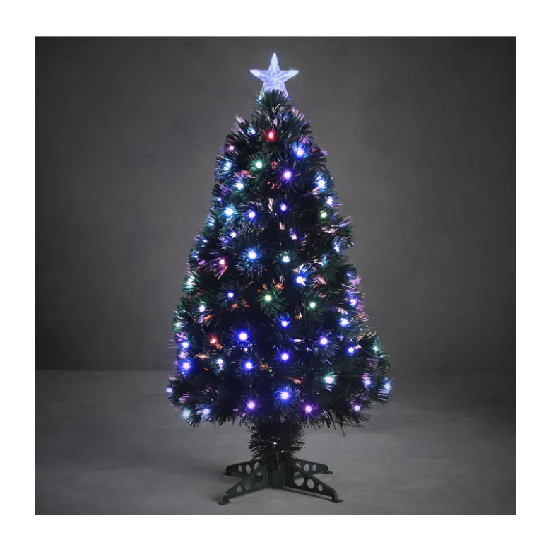 SAPIN FIBRE OPTIQUE VERT ABBEY MULTICOL. 90CM - LUCA LIGHTING