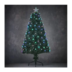 SAPIN FIBRE OPTIQUE VERT GENOVA MULTICOL. 180CM - LUCA LIGHTING