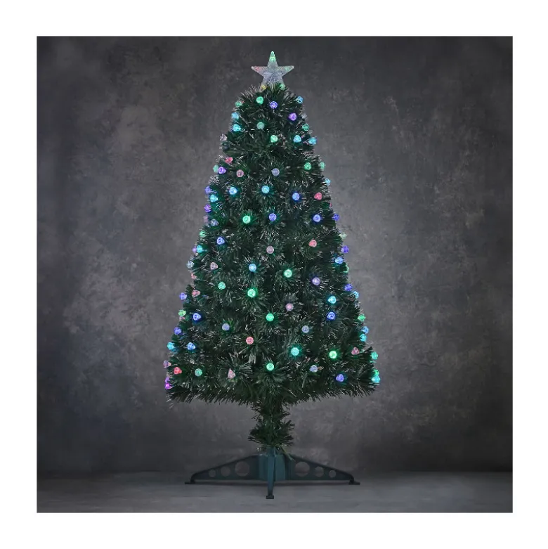 SAPIN FIBRE OPTIQUE VERT GENOVA MULTICOL. 90CM - LUCA LIGHTING