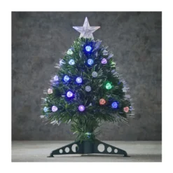 SAPIN FIBRE OPTIQUE VERT GENOVA MULTICOL. 45CM - LUCA LIGHTING