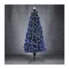 Sapin fibre optique vert Greenville bleu 180cm - LUCA LIGHTING
