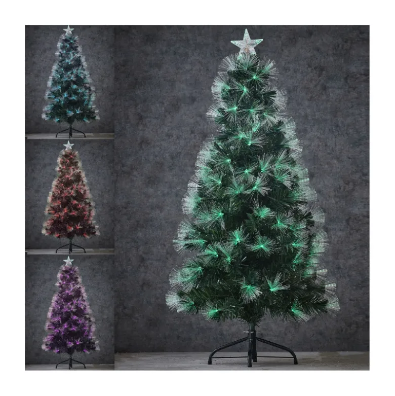 SAPIN FIBRE OPTIQUE VERT HIGHLAND MULTICOL.120CM - LUCA LIGHTING