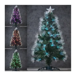 SAPIN FIBRE OPTIQUE VERT HIGHLAND MULTICOL. 90CM - LUCA LIGHTING