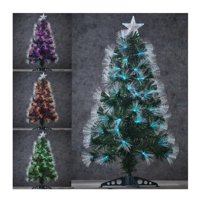 SAPIN FIBRE OPTIQUE VERT HIGHLAND MULTICOL. 90CM - LUCA LIGHTING