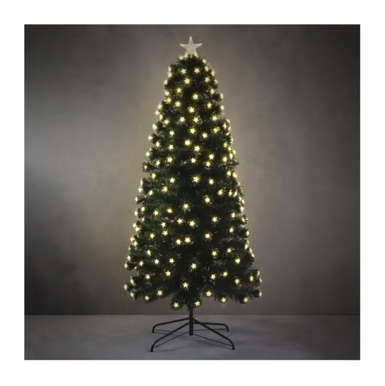 SAPIN FIBRE OPTIQUE VERT MERCURY BLANC 180CM - LUCA LIGHTING