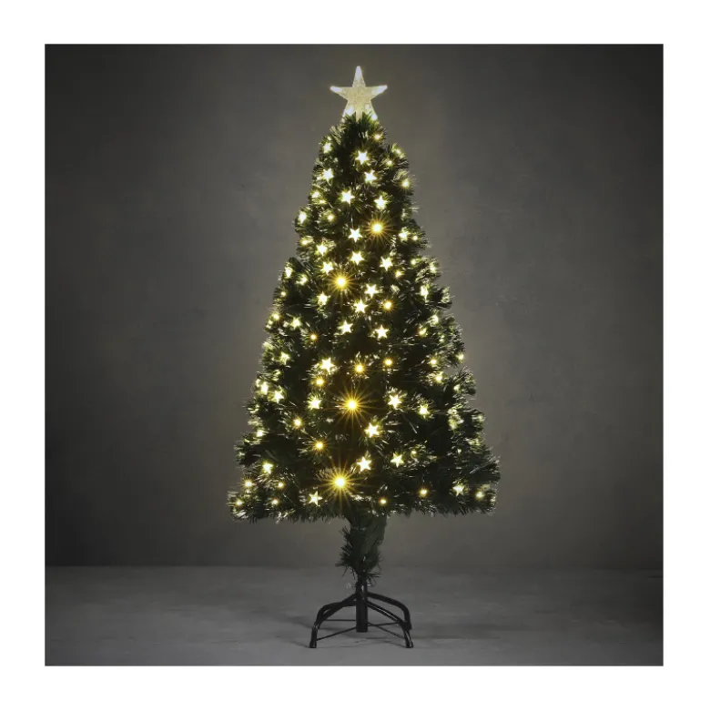Sapin fibre optique vert Mercury multicol.150cm - LUCA LIGHTING