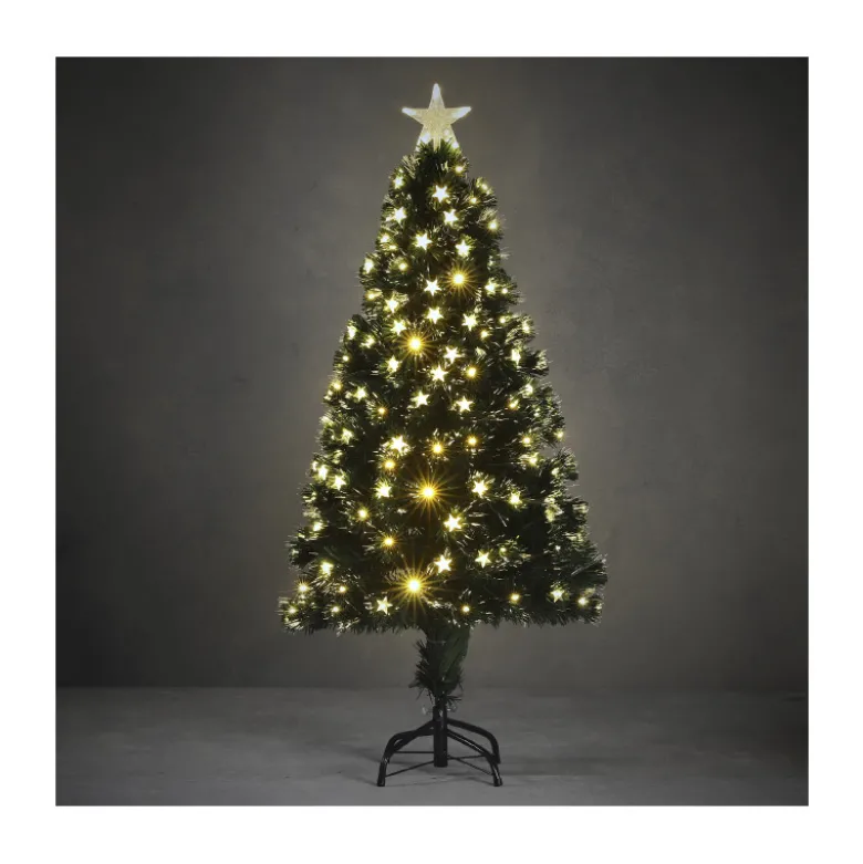 SAPIN FIBRE OPTIQUE VERT MERCURY BLANC 120CM - LUCA LIGHTING