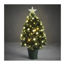 SAPIN FIBRE OPTIQUE VERT MERCURY BLANC 60CM - LUCA LIGHTING