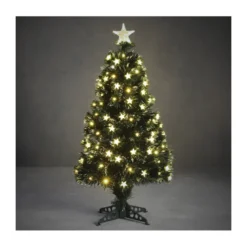 SAPIN FIBRE OPTIQUE VERT MERCURY BLANC 90CM - LUCA LIGHTING