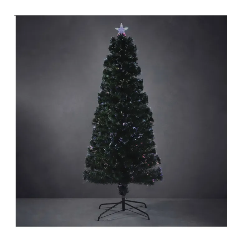 Sapin fibre optique vert Stratton multicol.180cm - LUCA LIGHTING