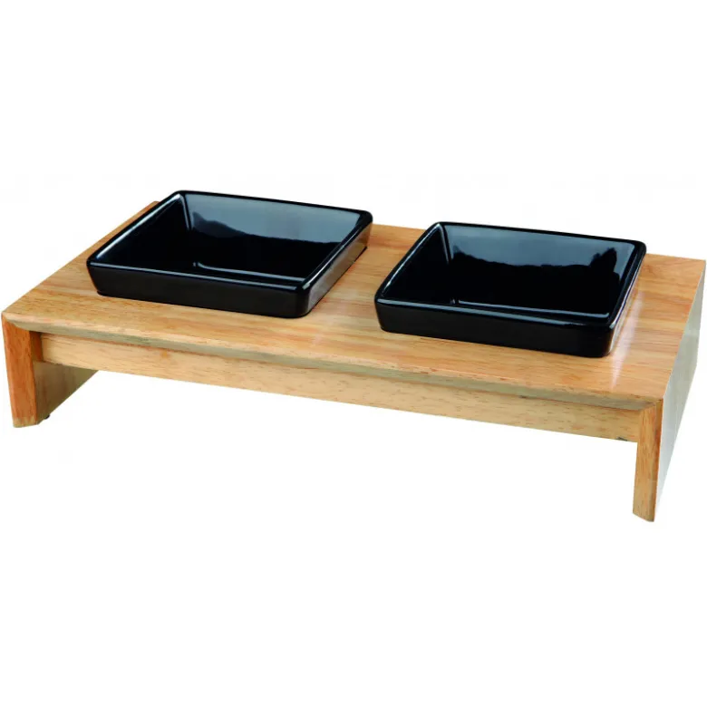 Set écuelles 2x0.4l 36x19x7 écuelles: noir - TRIXIE