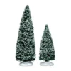 SNOWY JUNIPER TREE MEDIUM SMALL SET OF 2 - LEMAX