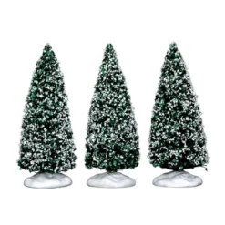 SNOWY JUNIPER TREE SMALL SET OF 3 - LEMAX