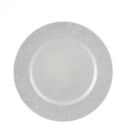 Sous assiette déco flocon neige ø33 argent - EDELMAN