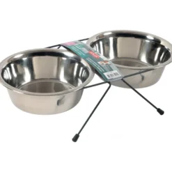 Support + 2 bols inox 1.3l - ZOLUX