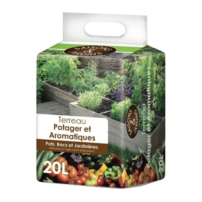 Terreau potager et aromatiques 20l - SAISONS ET JARDINS