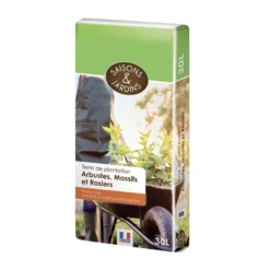 Terre de plantation arbustes, massifs et rosiers 30l - SAISONS ET JARDINS