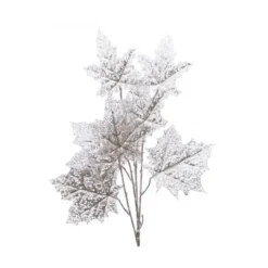 Tige feuille erable artificiel 47x7x85cm argent - EVERLANDS