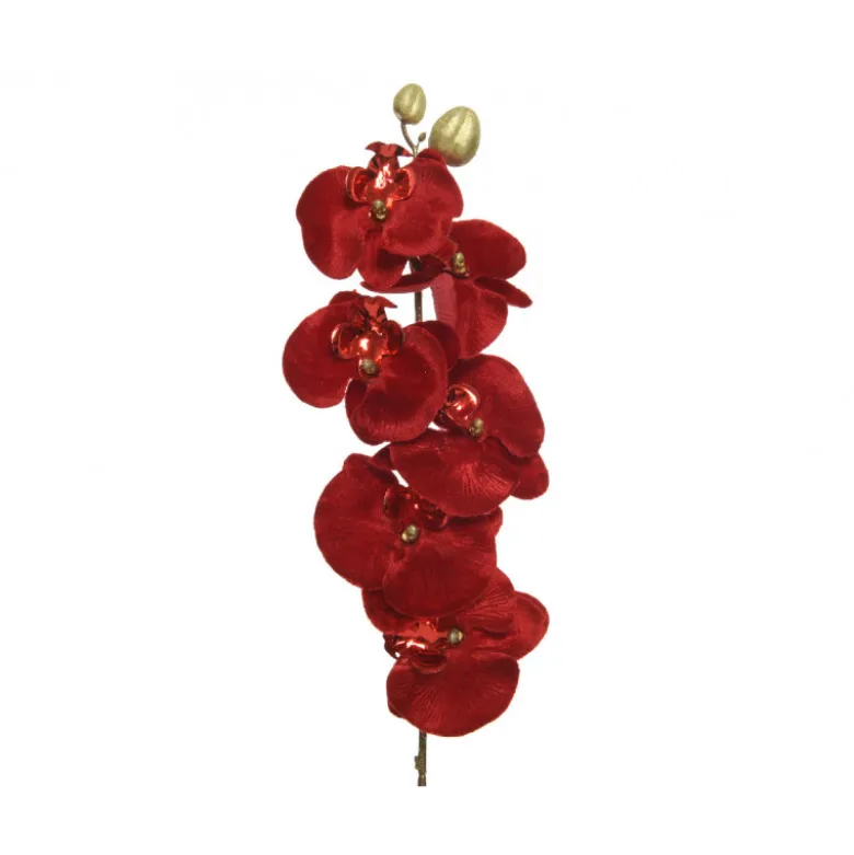 Tige phalaenopsis artificiel 67cm rouge - EVERLANDS